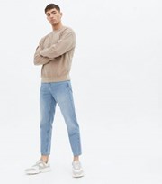 New Look Pale Blue Crop Straight Fit Jeans